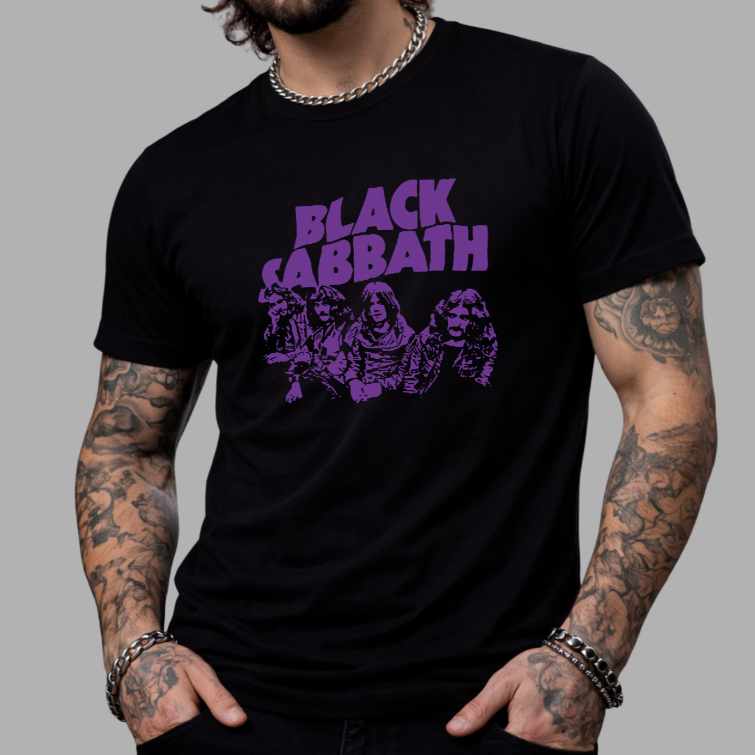 Camiseta Blacksabbath Banda de Rock Camisa Blusa Unissex Masculino Feminino Plus Size 100% Algodão