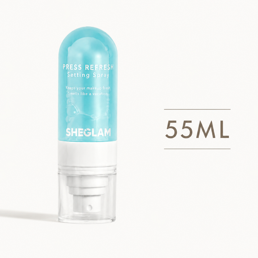Spray Fixador de Maquiagem SHEGLAM Press Refresh 55ml | Longa Duração | Hidratante