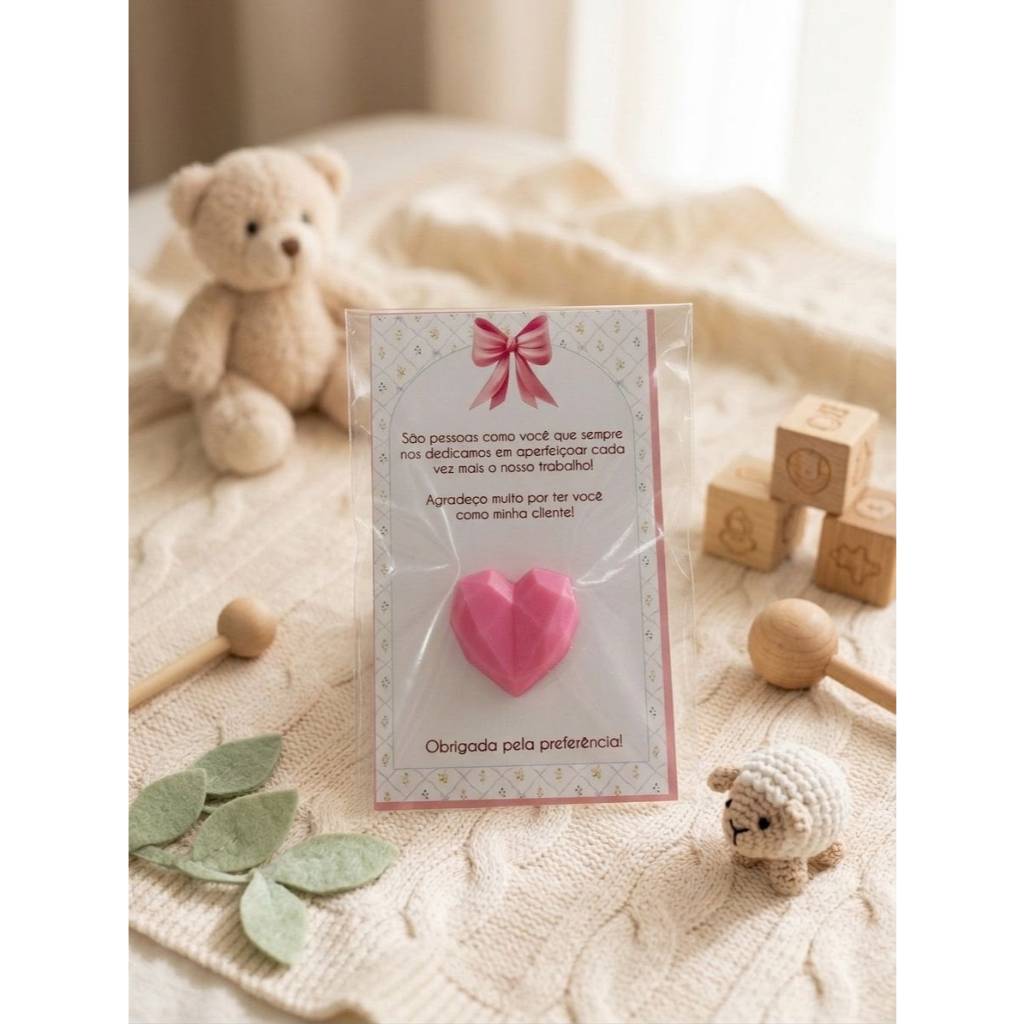 Kit Mini Sabonete Perfumado Formato Coração Lapidado – Lembrancinha para Casamento, Noivado e Eventos