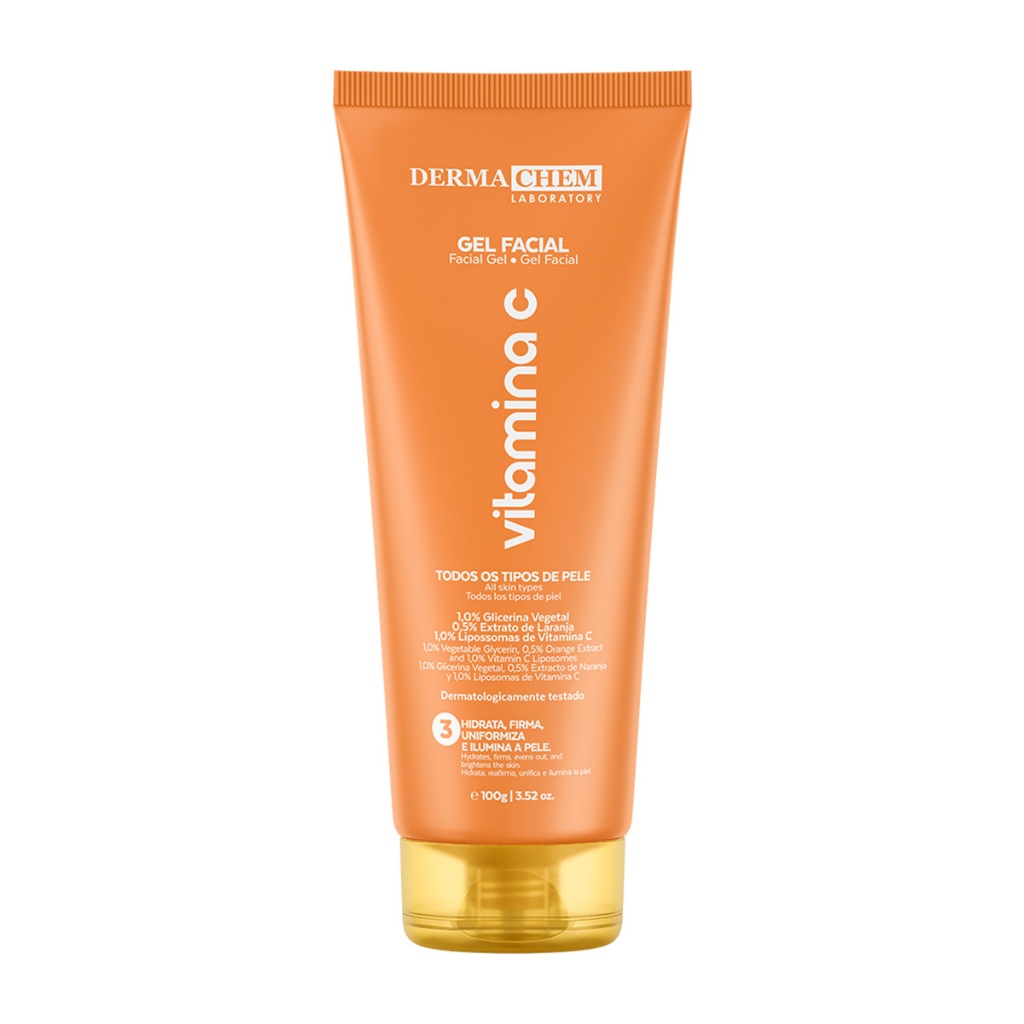 Gel Facial Anti-Idade Vitamina C 100g - Dermachem