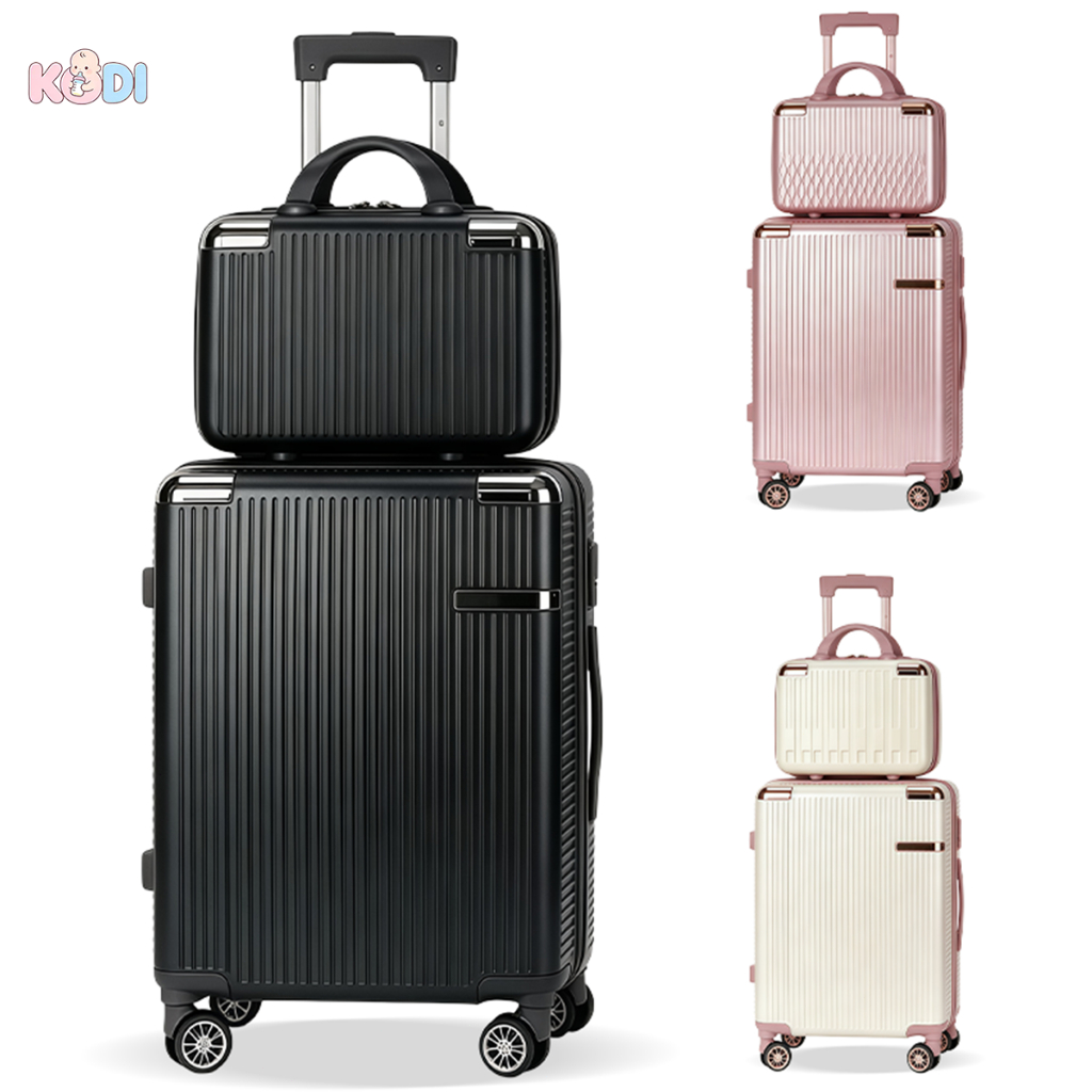 （10KG/9KG）kit de Mala De Viagem 10 KG 9KG 4 Roda Gira 360 Grau Fibra + Frasqueira -V7