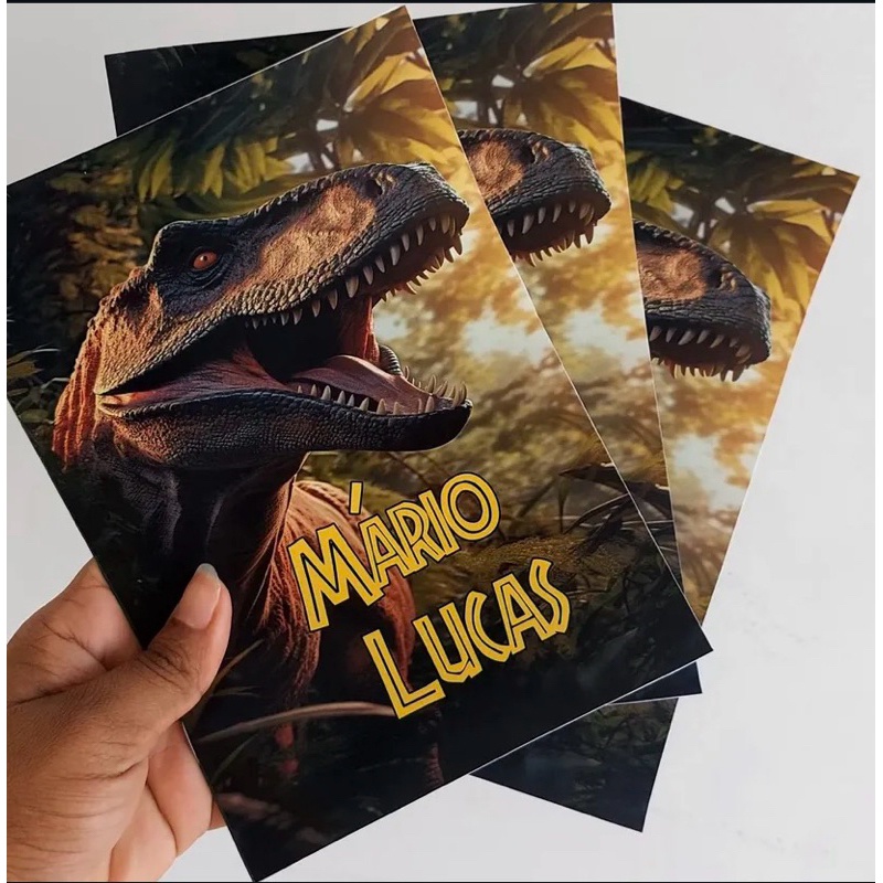 Revistinha de Colorir Personalizada Dinossauro | Lembrancinha Aniversário Infantil 10 unidades