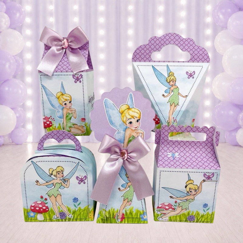 Kit Festa Tinker Bell Sininho - Caixinhas para festa infantis lembrancinhas de aniversario mimos decoração personalizado