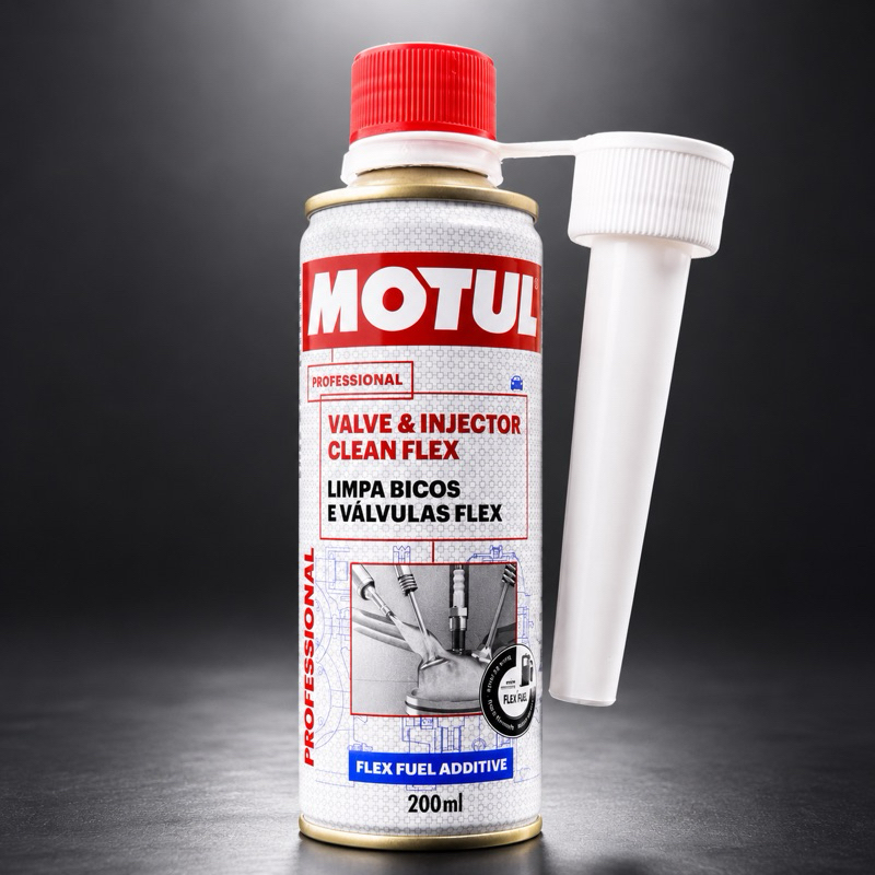 Aditivo Motul Valve & Injector Clean Flex 200ml Limpeza de Bicos Injetores e Válvulas Gasolina Etanol Flex