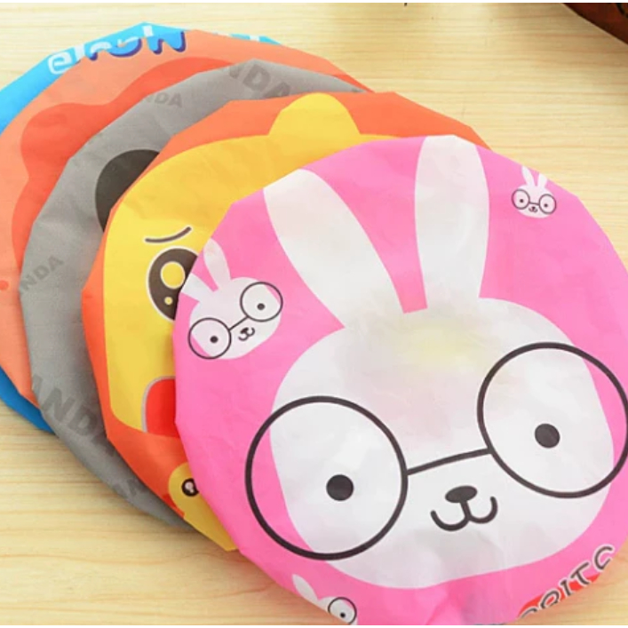 Kit 3 Unidades Toucas de Banho Kids Estampas Sortidas Plástica Desenho animal