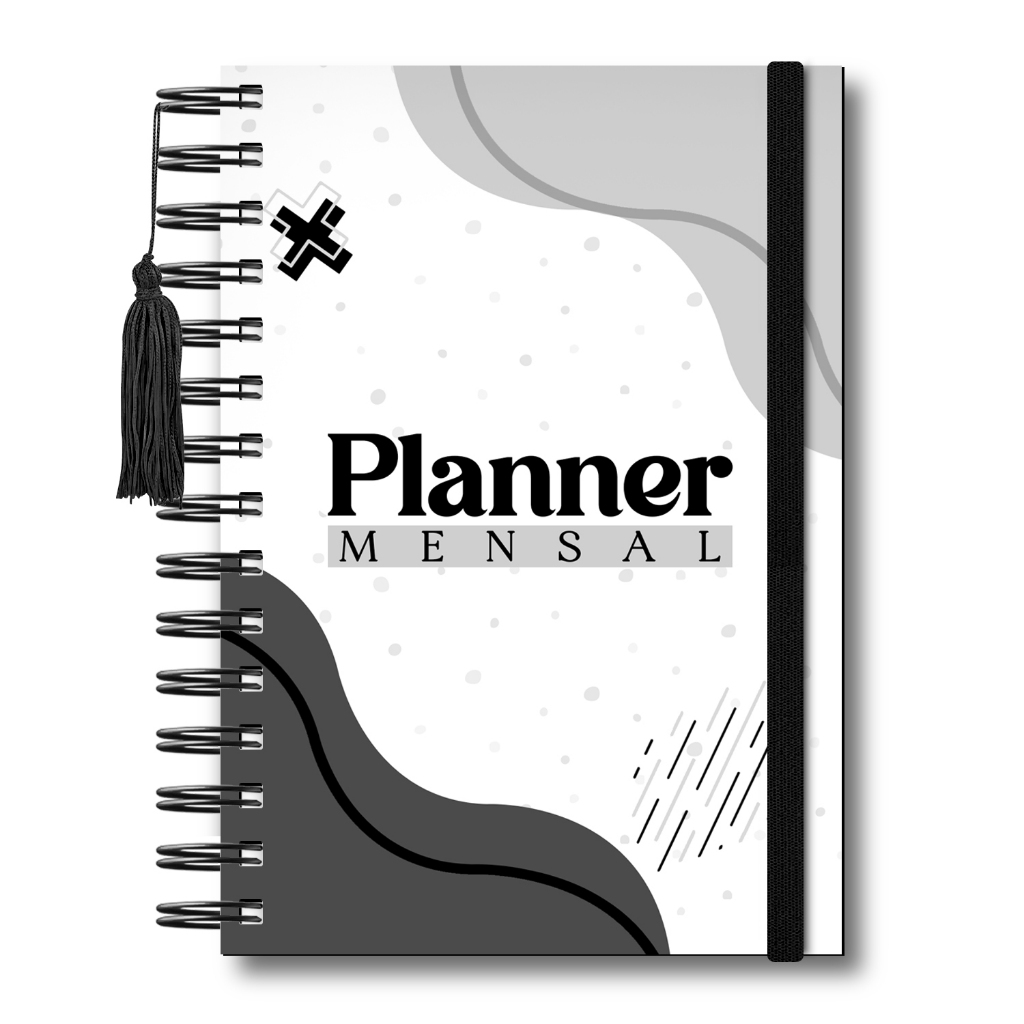 Planner Mensal 12 Meses Visão Mês Capa Dura 228 Páginas Planejamento Mensal Meu Planner Roda da Vida
