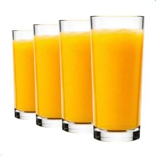 Jogo De Copos De Vidro Long Drink Para Água E Suco 225ml Kit 4 Peças Mesa Posta Casa Nova
