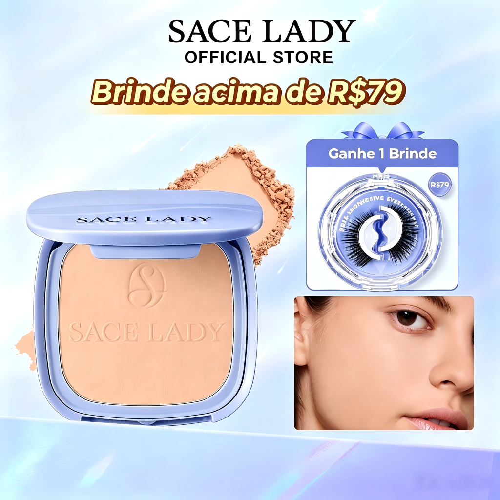 SACE LADY Pó Facial Pérola FPS30 PA+++ Acabamento Natural e Controle de Oleosidade