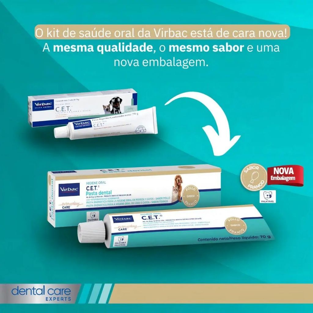 Kit Saude Oral Virbac Pasta CET Escova e Necessaire — imagem 2 de 2