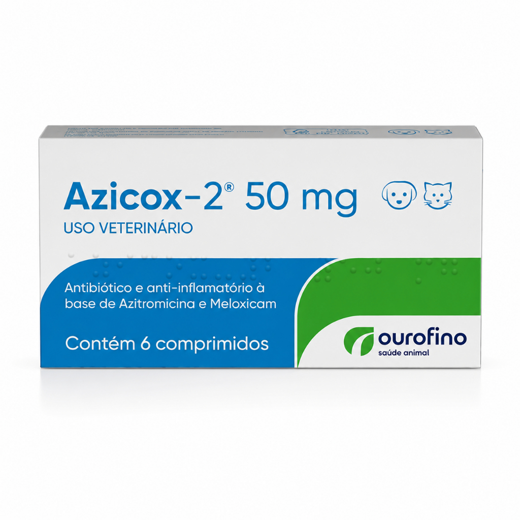 Azicox 2 50mg Ourofino Cães E Gatos 6 Comprimidos