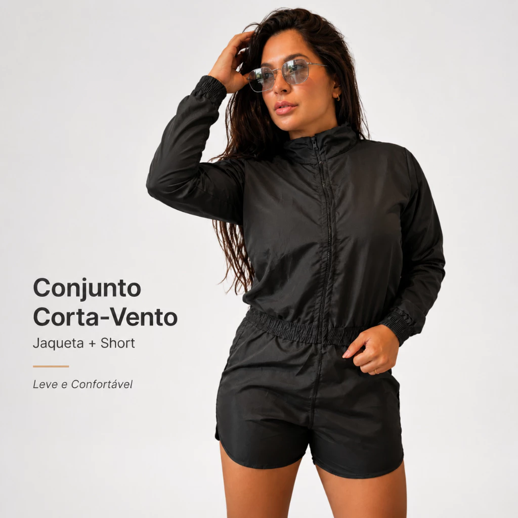 Conjunto Feminino Treino Jaqueta e Short