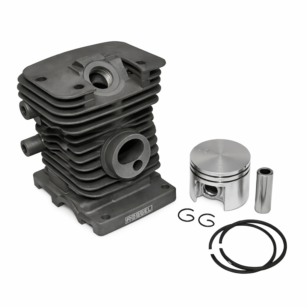 Kit Cilindro Completo Pistão 38mm Anéis ROSSEL compatível com Motosserra ST Ms 180
