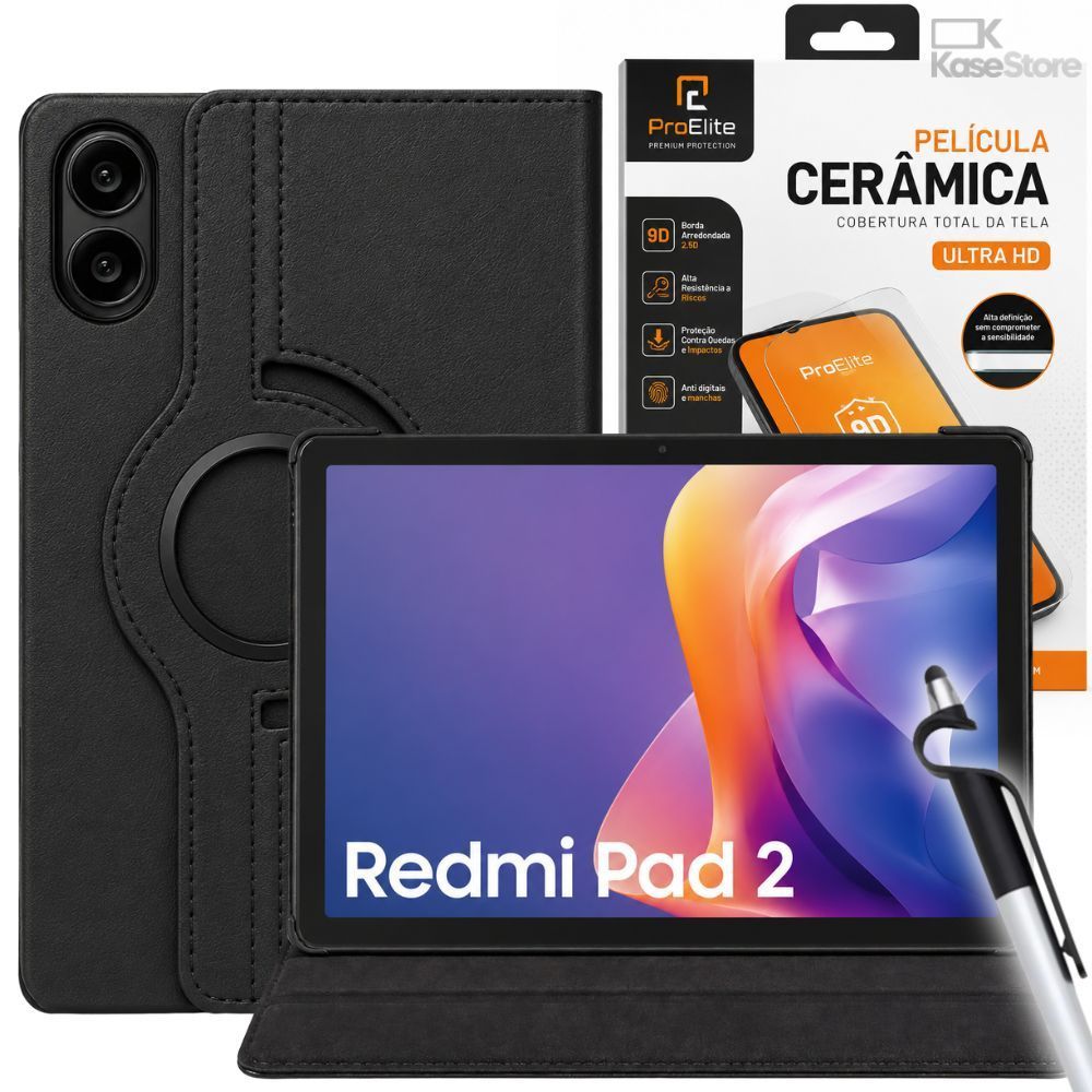Kit Completo Capa Para Tablet Redmi Pad 2 Tela 11 Polegadas + Pelicula + Caneta