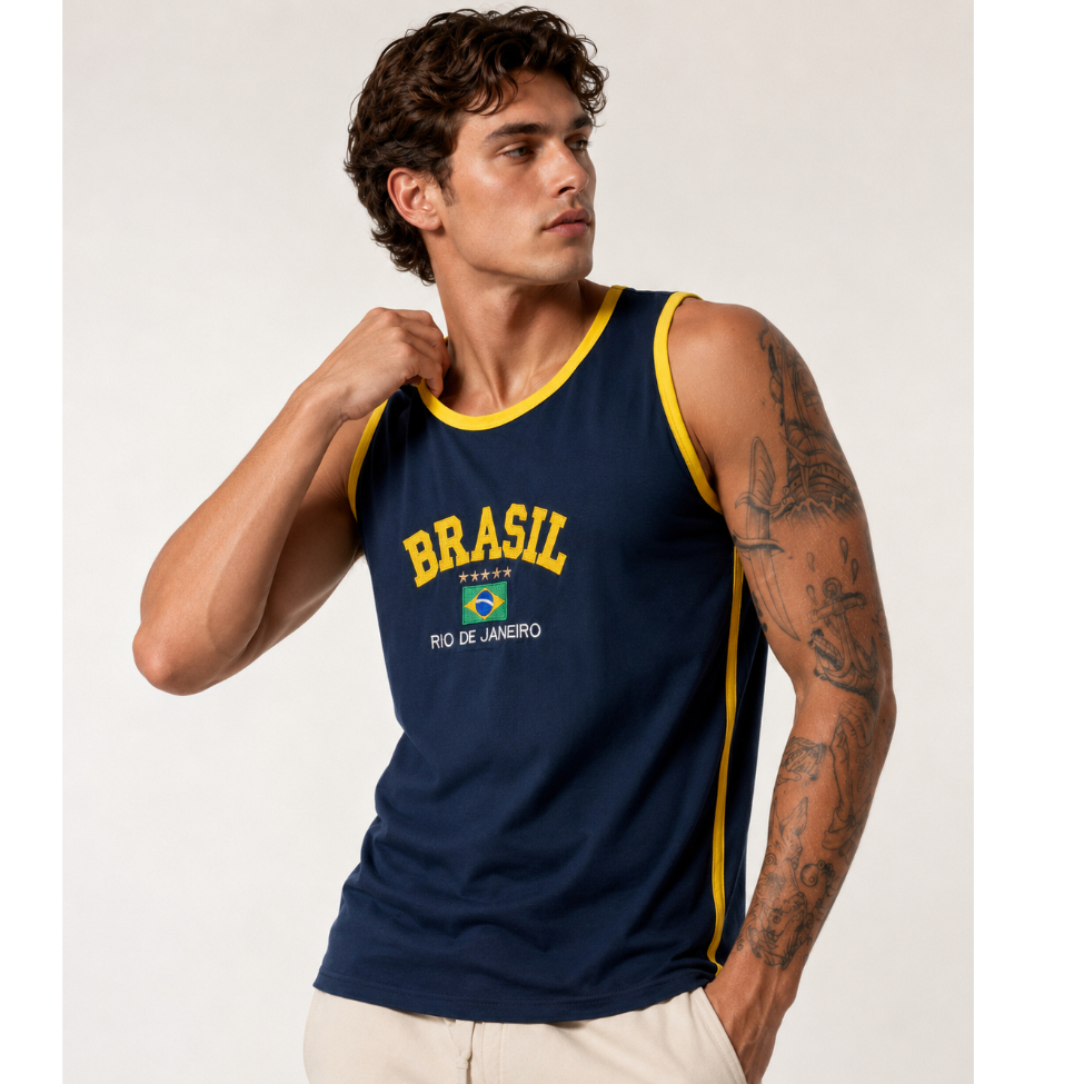 Camisa Regata do Brasil Bordada