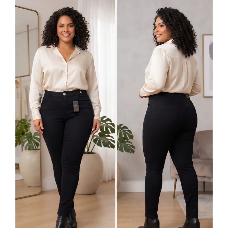 Calça Skinny de Cintura Alta: O Essencial Elegante para o Seu Look# marca ÚNOO#