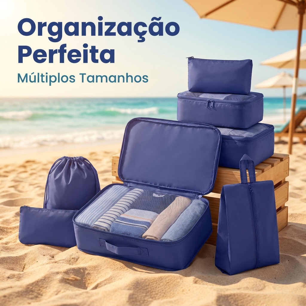 Conjunto Sacolas Armazenamento Viagem Roupas Sapatos — imagem 2 de 2