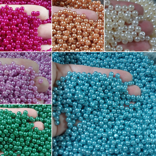 600 pçs pérolas 4mm c/ passante p/ bijuterias, colares, pulseiras, brincos  e artesanatos