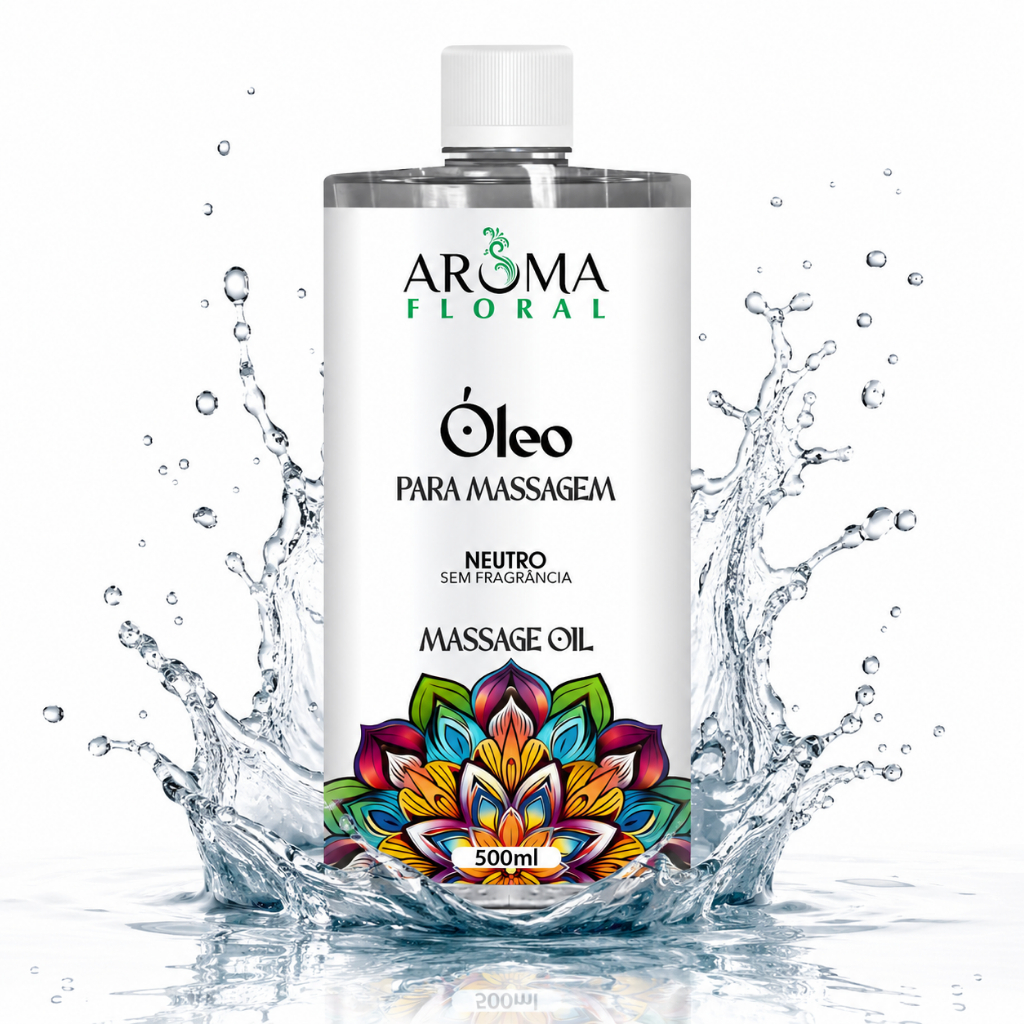 Óleo Para Massagem Neutro Sem Fragrância Sem Cheiro Hidratante Corporal Aroma Floral 500ml