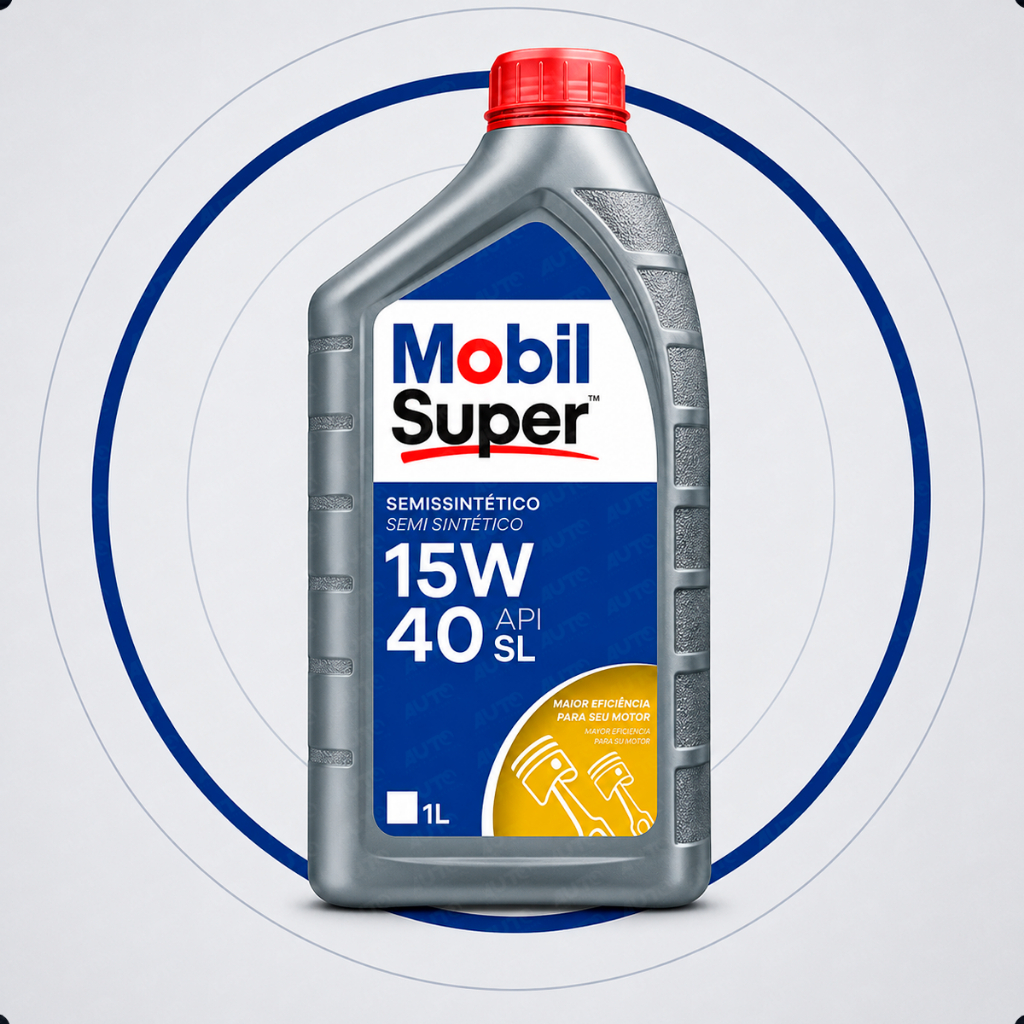 Óleo Mobil Super 15W40 API SL Semissintético 1 Litro Para Motor Automotivo
