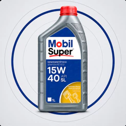 Óleo Mobil Super 15W40 API SL Semissintético 1 Litro Para Motor Automotivo