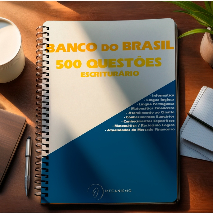 Apostila Concurso Banco do Brasil 500 Questões 2026 Impressa e Atualizada  – Preparação Completa para a Prova