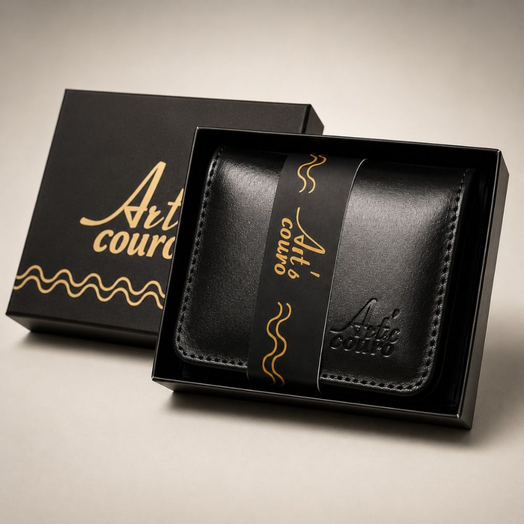 Carteira Masculina Pequena Smart de Couro Legitimo Masculino para homem slim porta CNH Cartão e Dinheiro dia dos pais