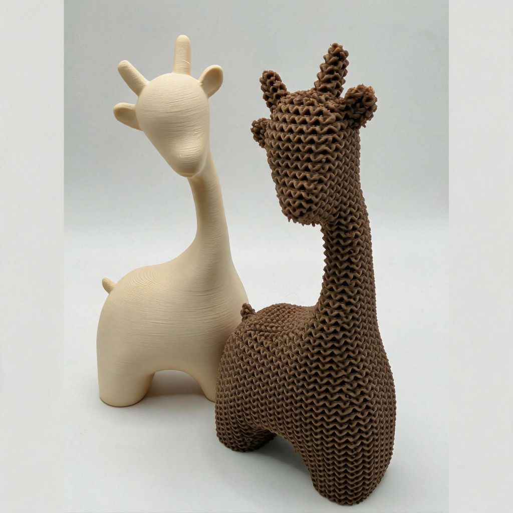 Kit Girafas Decorativas Minimalistas | Escultura Moderna | Quarto Infantil Sala | Ornamento Bebê | Kit c/ 2 mini girafas