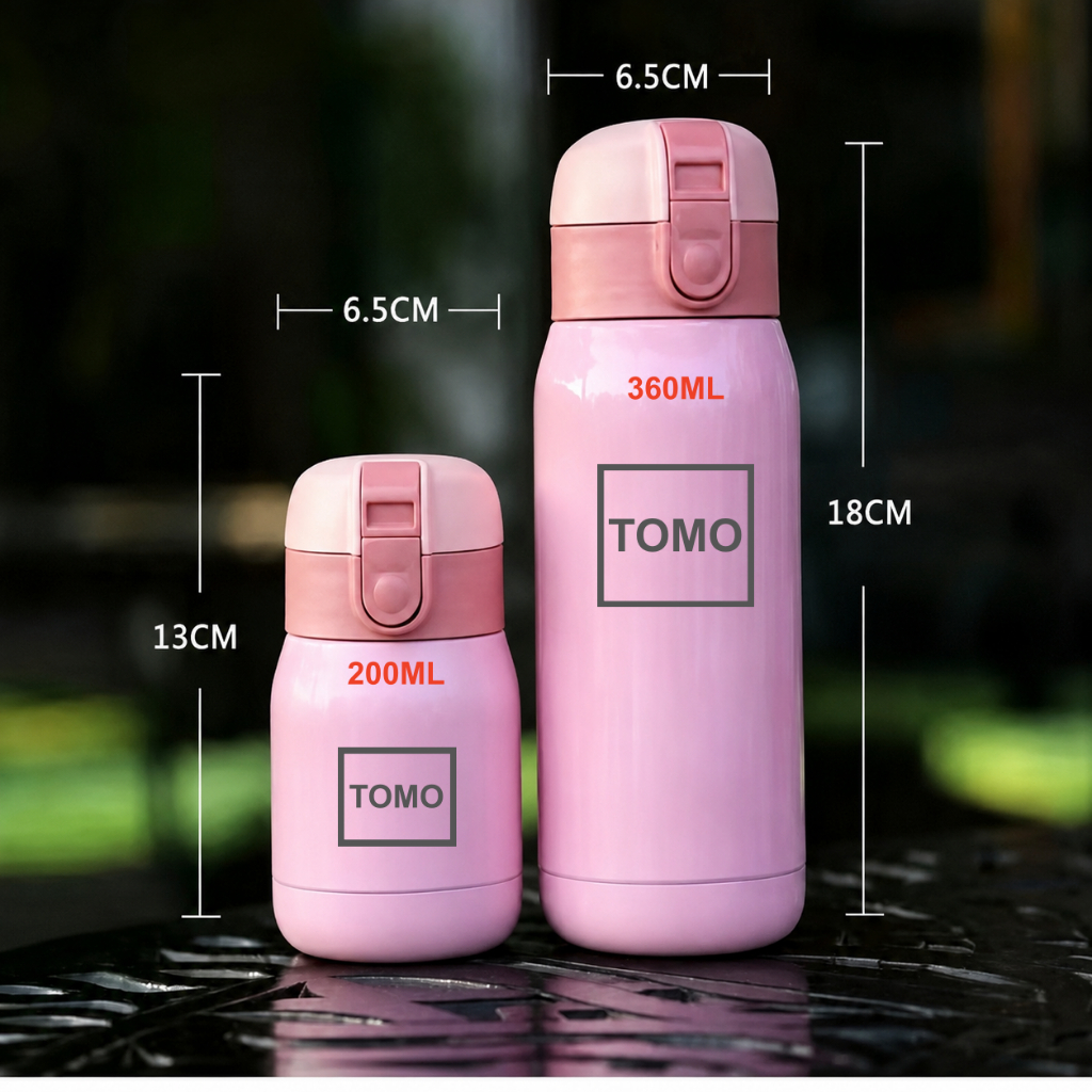 Garrafa Térmica Mini COPO 200ml/360ml Inox Portátil com Tampa Anti Vazamento COPO