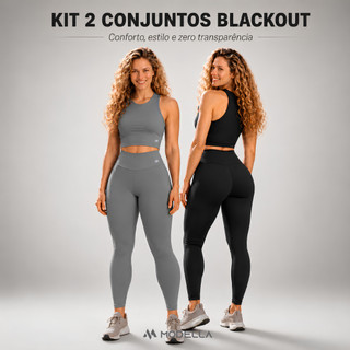 Kit 2 Conjunto Blackout Liso Basic Zero Transparencia