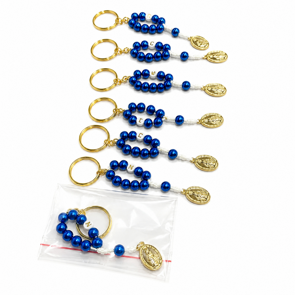 Kit 10 Dezenas Chaveiro Nossa Senhora Personalizado Religioso Católico Lembrancinha Batizado Comunhão Crisma