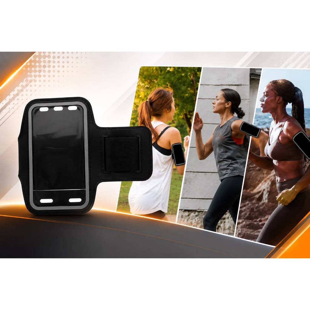 Braçadeira Para Celular Corrida Academia Fitness Impermeável Ajustável Confortável Esportiva Universal