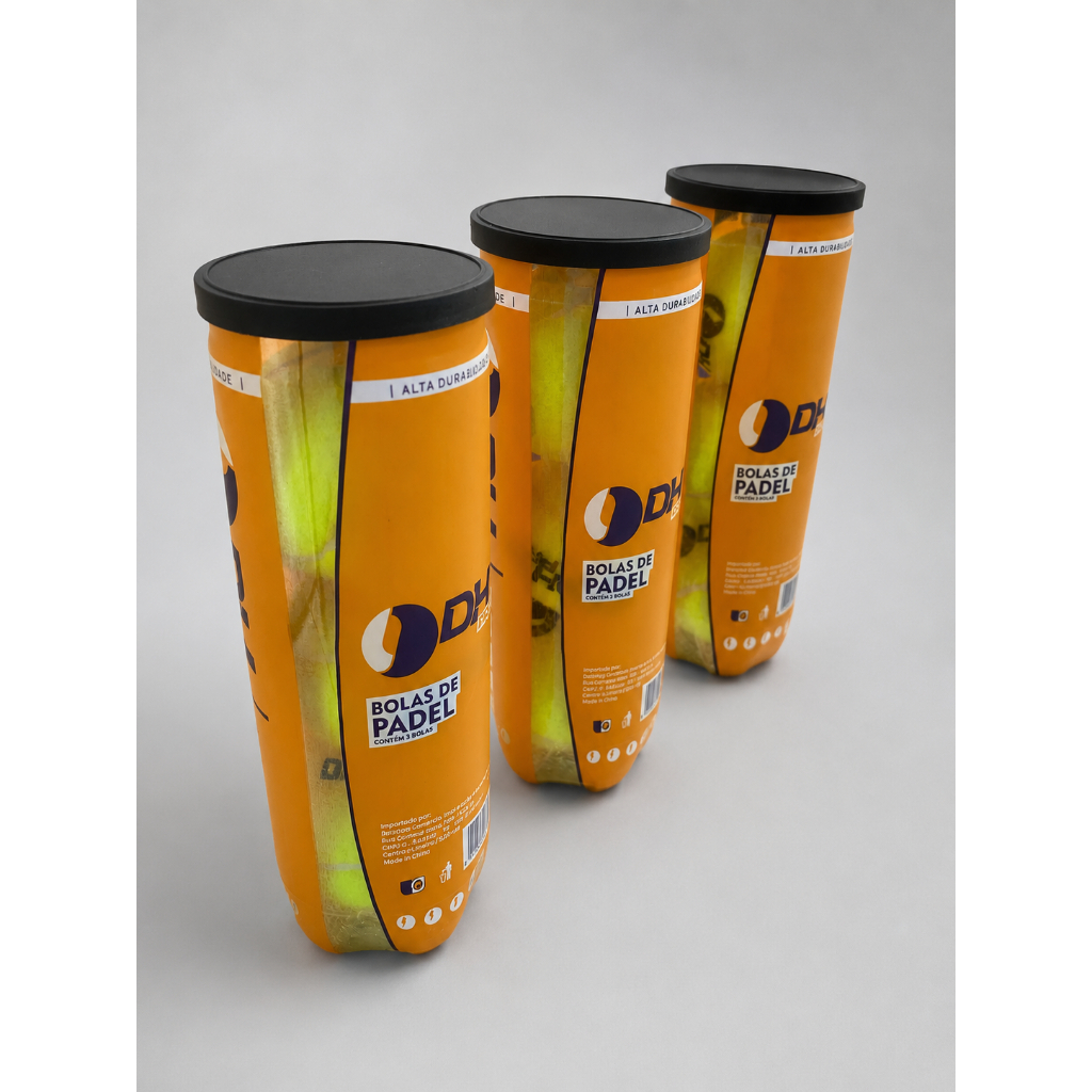 Bolas De Padel Dh Pro Alta Pressão Tubo Kit 3 tubos (9 Bolas)