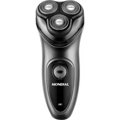 Barbeador Elétrico Recarregável Mondial Power Shave Preto/Prata 5W Bivolt - BE-02 Dia dos Pais