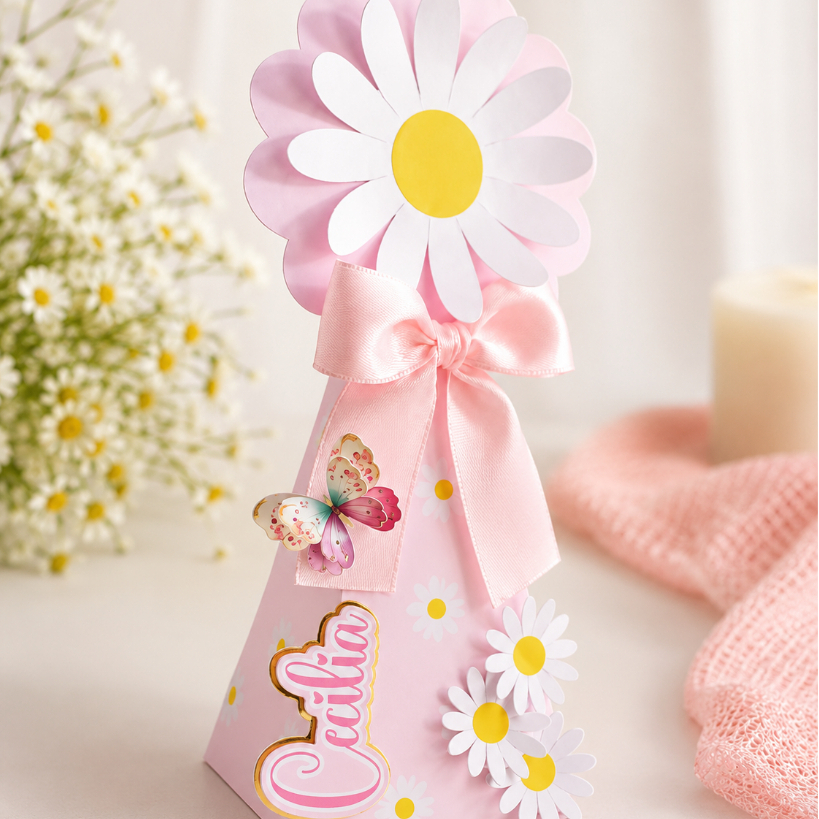 Kit Lembrancinhas Personalizadas Tema Margarida | Caixas para Festa Infantil
