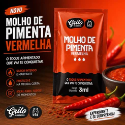Molho De Pimenta Em Sachê 3ml Caixa C/ 200 unidades