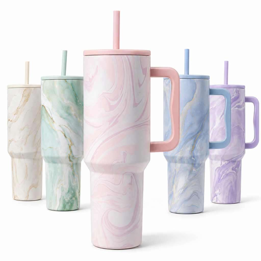 Copo Térmico 1.2L Inox com Canudo Antivazamento Mantém Bebidas Frias e Quentes • Várias Cores