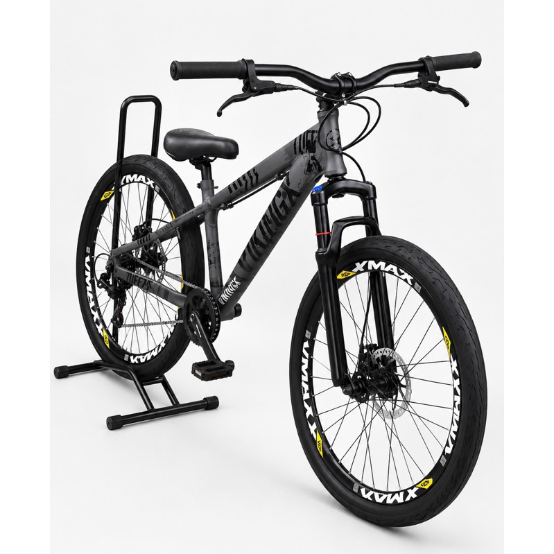 Bicicleta Vikings Preto Fosca Alumínio Free Ride | Aro Vmaxx | Pneu Flame | Com Marcha ou Sem Marcha | Própria para Grau