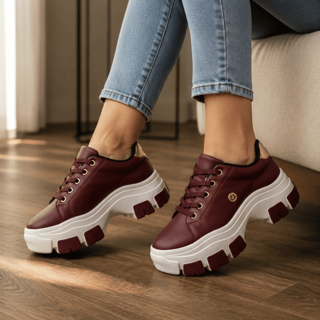 tênis casual feminino plataforma confortavel mais vendido