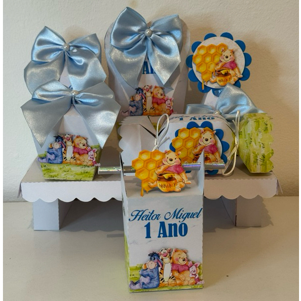 Kit Caixinhas Personalizadas Luxo Urso pooh/ Mimos, Lembrancinhas, Caixinhas, Infantil, Aniversario, Decoração
