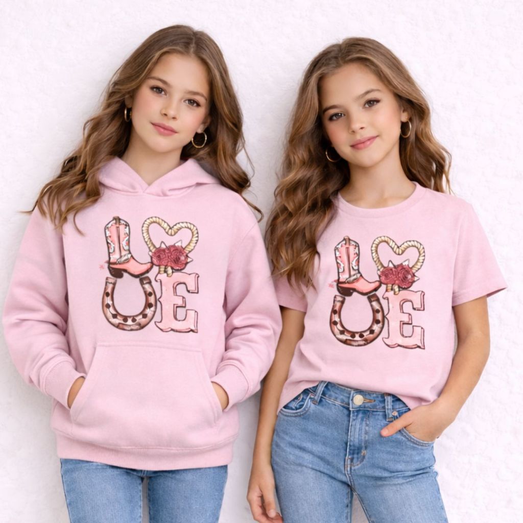 Conjunto Infantil Moletom E Blusa Moda Rodeio Boiadeira Roupa Infantil Inverno