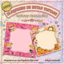 Bloquinho de Notas Vintage | 50 Folhas de Papel Sulfite | Diversos Temas