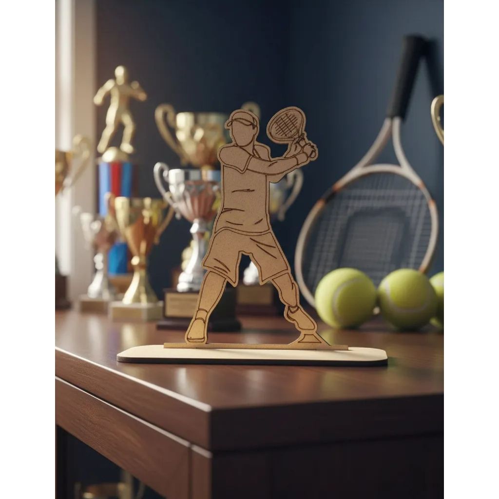 Kit 10 Troféus De Tênis Masculino Squash Tenista 1280