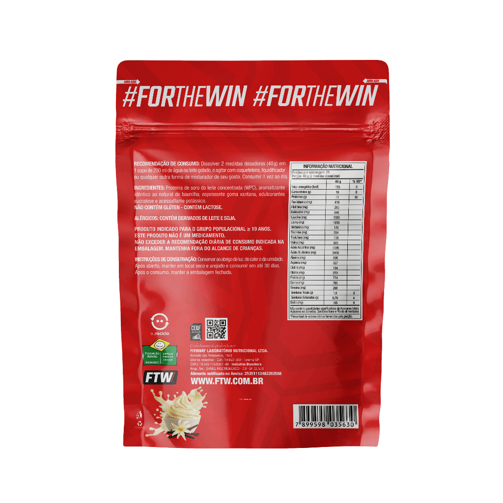 Kit 4x Whey Concentrado 1kg Refil - FTW · foto 2