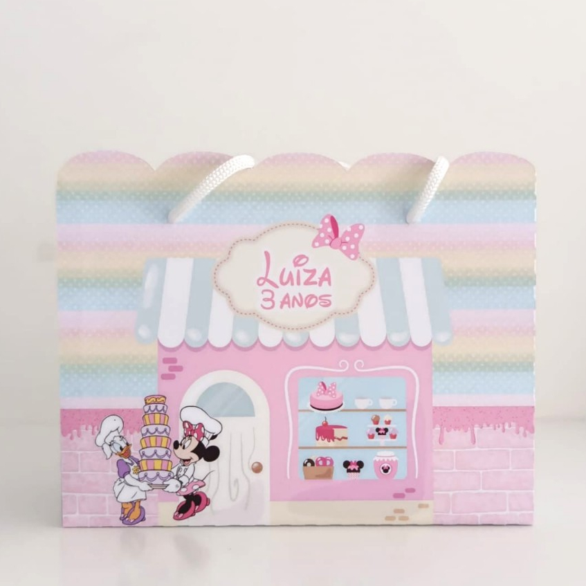 Sacolinhas Personalizadas tema Confeitaria da Minnie e Margarida - Lembrancinhas  - Aniversário