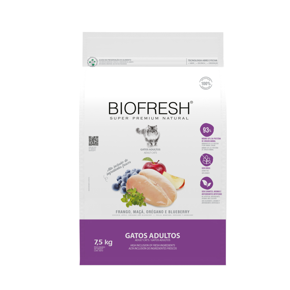 Ração Biofresh Gatos Adultos - 7,5kg