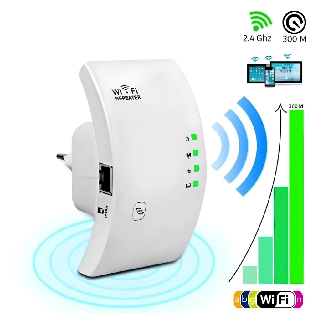 Repetidor de Sinal Wi-Fi 2.4GHz 150Mbps Porta RJ45 Modo Repetidor e Access Point Bivolt para Casa