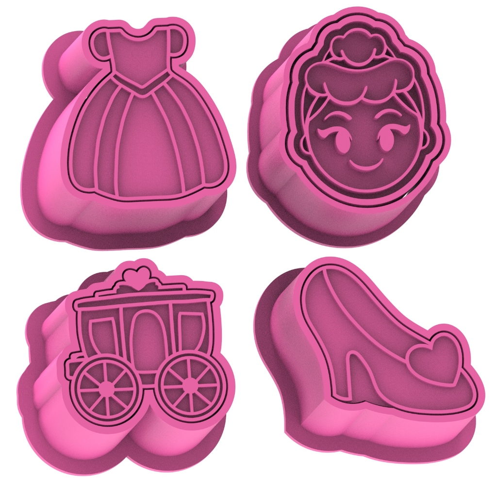 Kit Princesa Ejetores Para Doces Brigadeiros Massas Cinderela Ejetor