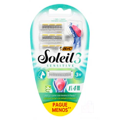 Aparelho de Depilar BIC Soleil Sensitive 4 cargas
