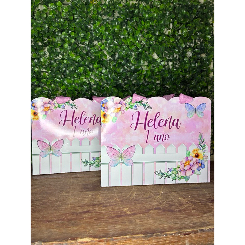 Sacolinha Personalizada Jardim Borboletas | Lembrancinha Festa Infantil | Qualquer Tema| pague e monte