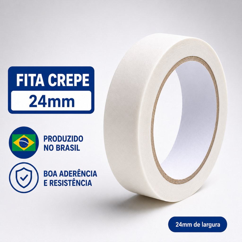 FITA CREPE 24MM 50 METROS PROFISSIONAL * ALTA QUALIDADE *